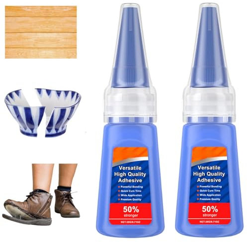 2pcs Strong Glue for Repair,Strong Universal Glue,Powerful Multi-Material Repair Adhesive,Fast Repair Glue,High Strength Oily Glue,All Purpose Super Glue Extra Strong for Wood,Ceramic,Plastic,Leather
