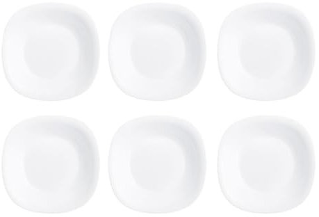 Luminarc Carine Blanco 6 Plato Postre Opal Gris 21 Cm Opal Apto Microondas Apto Frigorífico Reciclable