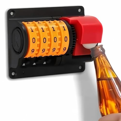 Flaschenöffner mit Zähler – Wandmontierter Digitaler Bieröffner mit automatischer Zählung, ABS Kunststoff, 7-teiliges Set für Bars, Pubs & Küchen, langlebig