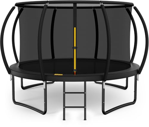 ARMY VANCA 14 FT Outdoor Trampoline with Enclosure Net, Heavy Duty Yard Trampolines, ASTM Approval Recreational Trampolines for Kids and Adults