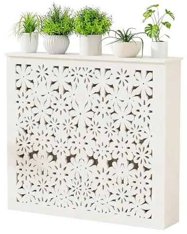 Decorative Radiator Cover Cabinet Steam Heater Shelving Unit for Living Room Office & Bedroom Stylish Storage Solution to Conceal Pipes (50x80x20cm/20x31x8in)