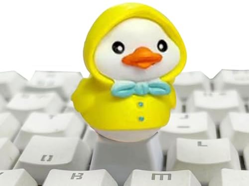 Les Keycaps Capuchons De Touches Mignons Clavier Mécanique Canard 3D Cool | Keycaps Touches Mignonnes Pour Canard Nouveauté Mignon Adorable Mécanique Ordinateur Adulte