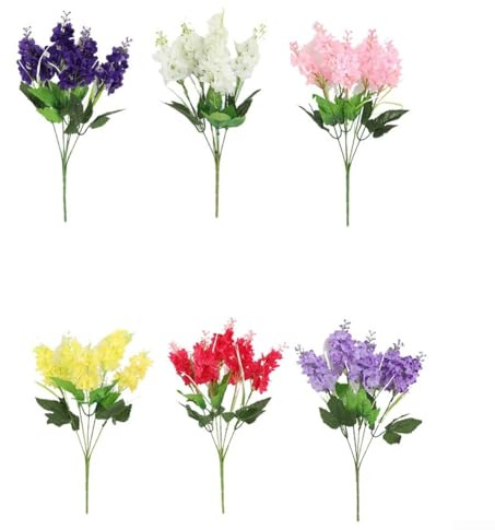 Künstliche Hyazinthe, Glyzinie, Blumenstiel-Set für Veranstaltungen, Dekoration, Bankett, Flur, Hotel, Lobby, Büro, Inneneinrichtung (weiß)