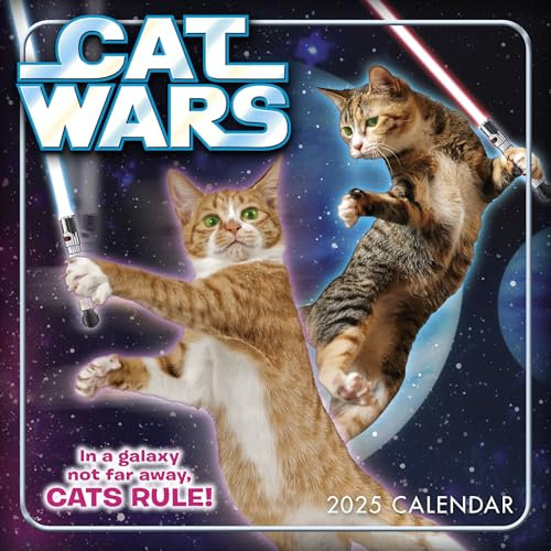 Cat Wars Mini-Kalender 2025, 17,8 x 17,8 cm