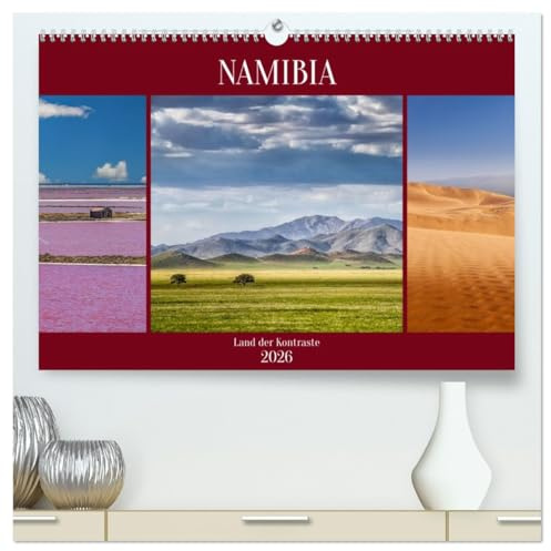 Namibia - Land der Kontraste (hochwertiger Premium Wandkalender 2026 DIN A2 quer), Kunstdruck in Hochglanz: Die Magie Namibias hautnah (CALVENDO Natur)