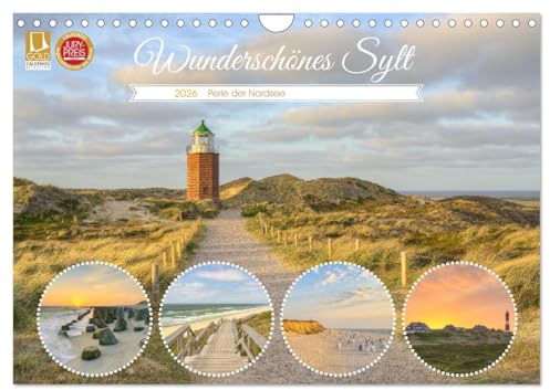 Wunderschönes Sylt - Perle der Nordsee (Wandkalender 2026 DIN A4 quer), CALVENDO Monatskalender: Lassen Sie sich verzaubern von der einzigartigen Schönheit der Nordseeinsel Sylt (CALVENDO Natur)