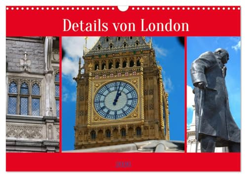 Details von London (Wandkalender 2026 DIN A3 quer), CALVENDO Monatskalender: Der Kalender zeigt eine kleine Auswahl von typischen Motiven der englischen Hauptstadt (CALVENDO Orte)