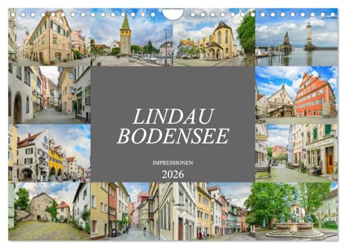 Lindau Bodensee Impressionen (Wandkalender 2026 DIN A4 quer), CALVENDO Monatskalender: Erleben Sie einen Spaziergang durch das wunderschöne Lindau (CALVENDO Orte)