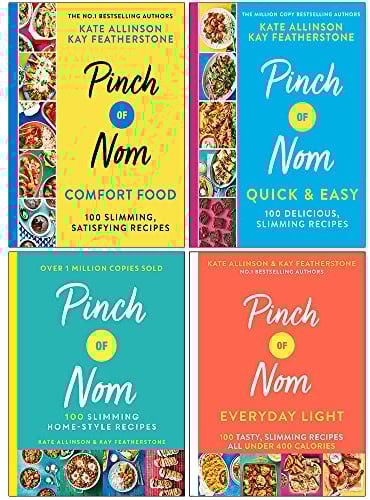 Pinch of Nom Collection 4 Books Set By Kay Featherstone & Kate Allinson (Pinch Of Nom, Comfort Food, Quick & Easy, Everyday Light)