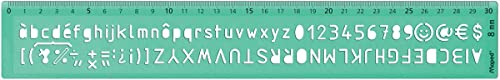 Maped 258608 Schriftschablone, Schrifthöhe: 8 mm, grün-Transparent