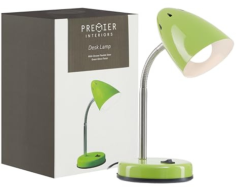 Premier Housewares Flexi Desk Lamp - Lime Green