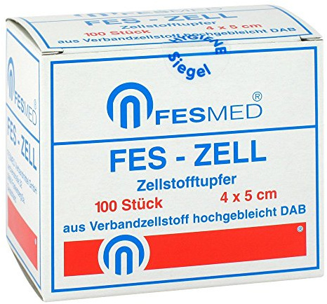 Zellstofftupfer FES Zell 4x5 cm Hochgebleicht