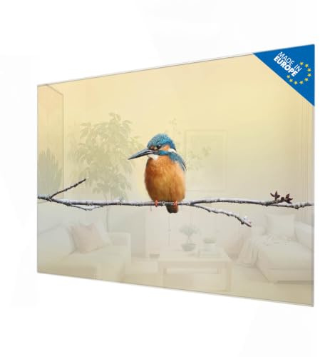 banjado Glas-Magnettafel in 60x40cm, beschreibbar mit Tiermotiv | Magnetisches Memoboard für Notizen und Bilder, mit Motiv Pause aus der Tierwelt