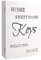 Multistore 2002 Armoire à Clés élégant en bois motif HOME SWEET HOME blanc 22x7x32 cm 6 crochets rangement à Clés Placard de Clés