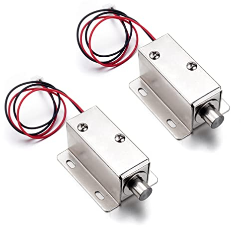 ATOPLEE Tongue porte tiroir vers le bas DC Electrovanne électrique Serrure 12V Design Slim Lock, 4 tailles, 2pcs (0.8A, 554239mm)