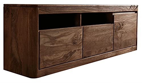 MASSIVMOEBEL24.DE Mobile TV Sheesham/Palissandro TORONTOÿ#120ÿ- Colori Diversi, Colore:Marrone Scuro Macchiato, Misure:178x40x58 cm (LxPxA)