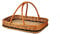 MyBer® Tablett Serviertablett Korb aus Weide für Obst Brot Gebäck Weidentablett Weidenkorb Tragekorb Tragetablett B/T/H 45/30/8cm(23cm mit Henkel) braun Handarbeit K2-136