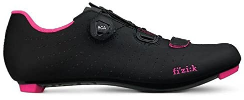 Fizik Tempo Overcurved R5, Unisex Erwachsene, Schwarz/Pink Fluo, 38