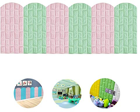 LIANGJUN Rückenlehne Bett Kissen 3D Wandpaneele PE-Schaum Wasserdicht Wandschutz Innen- Dekoration Kindergarten Kinderzimmer Einfach Zu Säubern, 4 Farben (Color : B, Size : 228x70cm)