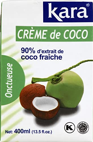 KARA - Crème de Coco Onctueuse - 90% d'extrait de Coco Fraîche - 400ml