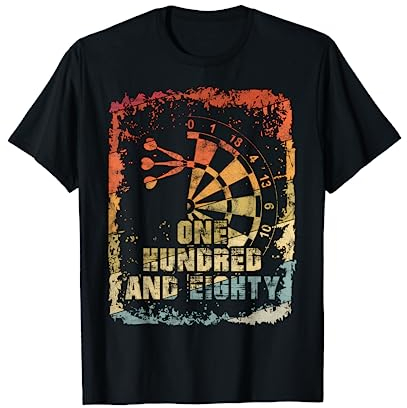 Dart Geschenk: Lustiges Darthemd 180 Dartscheibe T-Shirt