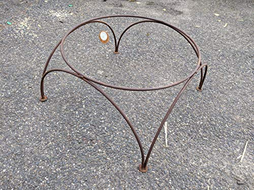 Zen Man Edelrost Gartenstander für Feuerschale Pflanzschale Gartendeko aus Metall Rost (031976-2:D35cm H18cm)