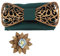 Tony & Paul. Coffret nœud papillon. Volute, BOIS. Vert Bouteille. Paisley.