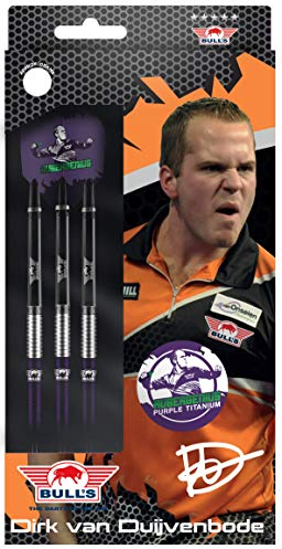 Bull's Steel Darts Dirk Van Duijvenbode Aubergenius The Titan 90% Tungsten Steeltip Darts Steeldart 22 g
