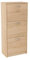 MATKAM Schuhschrank aus Holz 3S, in Schlichter Optik, B 50 x H 116 x T 28 cm, laminierte Möbelplatte 16 mm, mit Rückwand, 3 ausklappbare Schuhablagen (Sonoma Eiche)