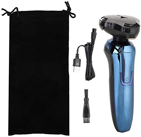 Men's Electric Waterproof Rechargeable Beard Trimmer with 3 Head Rotation for Shaving Removal Precision Trimming