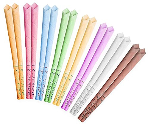 Ear Candles, 8 Colors, 16 pcs, Ear Wax Remover Candles Kit with Natural Organic Beeswax, Beeswax Candling Cones, Aromatic Ear Candles for Relaxation and Cleaning