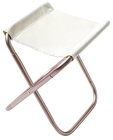 MISSFOX Hocker Klappbar Kleiner Tragbarer Klapphocker Aluminium Campinghocker Leicht Faltbar Gartenhocker Outdoor Falthocker 100 KG Belastbar für Camping, Angeln, Reisen und Wandern (26 x 24 x 22 cm)
