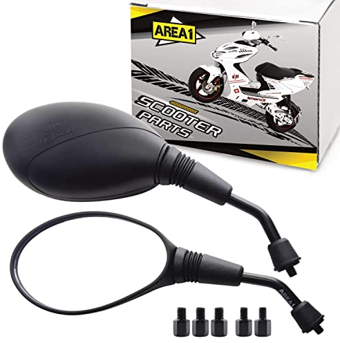 Area1 Rückspiegel Spiegel Set E-geprüft kompatibel mit Niu NQi GT/S Sport, MQi GT/S Sport, UQi GT (V50)