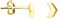 SOFIA MILANI - Damen Ohrringe 925 Silber - vergoldet/golden - Dreieck Ohrstecker - E1453