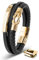 SERASAR Bracelet Cuir Homme Doré Doré 23cm Garçon Bracelets Homme Bracelet Jonc Bracelet Impulsion Bracelets Bijoux Bijoux Bijoux Noeuds Corde Cordes Bracelet Homme Bijoux Unisexe