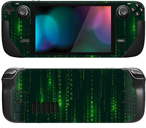 PlayVital Full Set Schutz Skin Decal für Steam Deck LCD, Custom Stickers Vinyl Decal Folie Faceplates Klebefolie für Steam Deck OLED Handheld Gaming PC-Unordentlicher Code