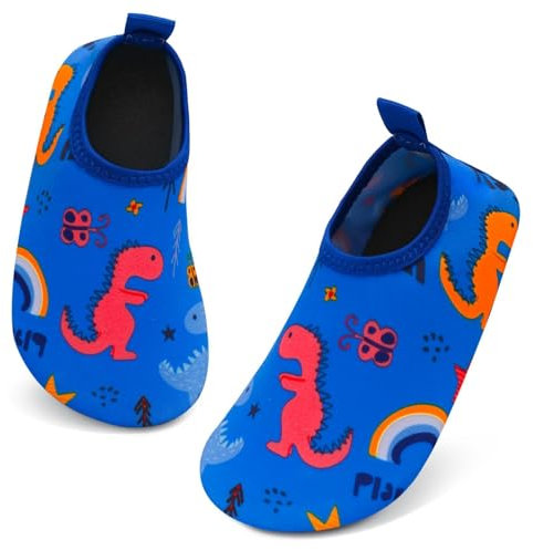 TMEOG Chaussures Aquatiques Enfant Plage et Piscine - Séchage Rapide Pieds Nus pour Sports Nautiques (Garçon Fille), 26-27 EU