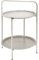 Outdoor Beistelltisch RAGNA mit 2 Etagen - Ø: 50 cm H: 66 cm - Scandi Gartentisch Dekotisch Metall dunkelgrau (hellgrau)