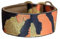 Zugstopp Halsband mit Polsterung, Martingale, gepolstert, 5 cm breit, Trainingshalsband, verstellbar (bis 44cm Hals- 50cm Kopfumfang inkl 6cm Zugstopp, Metallteile: Messing)