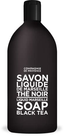 La Compagnie de Provence - Recharge 1L Savon Liquide de Marseille - Thé Noir - Pour Corps et Mains - Made in France