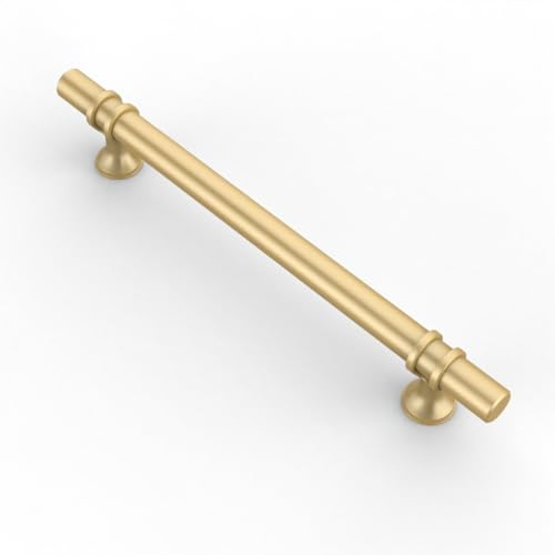 Coinkoly 10 Stück Möbelgriffe Gold Küchengriffe 160mm Lochabstand Möbelgriffe Schrankgriffe Schubladengriffe Griffe für Küchenschränke Türgriffe Küche EU0004