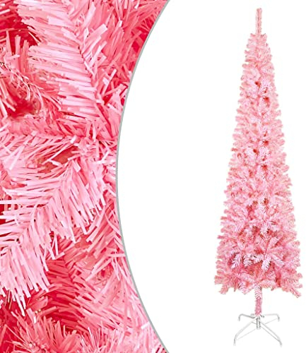 NAMUlA Schlanker Weihnachtsbaum, Feiertagsdekoration, Weihnachtsbaumschmuck, schlanker künstlicher Bleistiftbaum für den Innenbereich, Rosa, 240 cm Fashionable