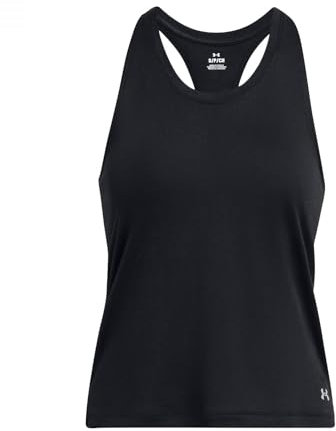 Under Armour Womens UA Launch Splatter Singlet, Women's Tank Top with Reflective Details, Sleeveless Sports Top for Women, Lightweight Running Top Black