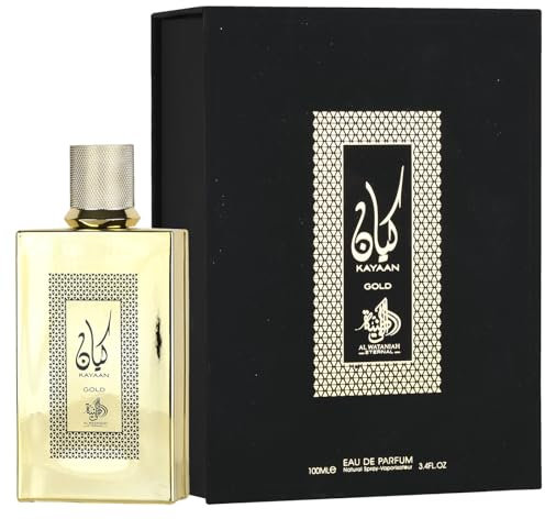 AL WATANIAH Kayaan Gold Luxuriöses Herrenparfum, Eau de Parfum, 100 ml, langanhaltender und eleganter Duft