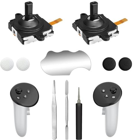 Kit de repuesto de joystick para controlador Meta Quest 3 (10 en uno), accesorios de kit de reparación LuxiSync para controlador Meta Quest 3