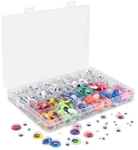 SPRHR 1700 Piezas Ojos Manualidades, Ojos Adhesivos para Manualidades, Color Ojos de Muñeca, Hacer Tarjetas, Manualidades y Muñecas