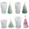 Christmas Tree Candle Molds, 4pcs 3.3-4.2inch Silicone Christmas Moulds, Non-stick Handmade Candle Making Mould for DIY Craft Soap Candle Christmas Decorations