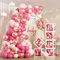 172 Stück Rosa Babyparty Box Deko,6 Transparente Ballon Box mit 110 Stück Luftballon Girlande Rosa,Baby Shower Luftballon Box mit 54 Buchstaben,Baby Ballon Boxen für Babyparty,Geburtstag Deko,Hochzeit