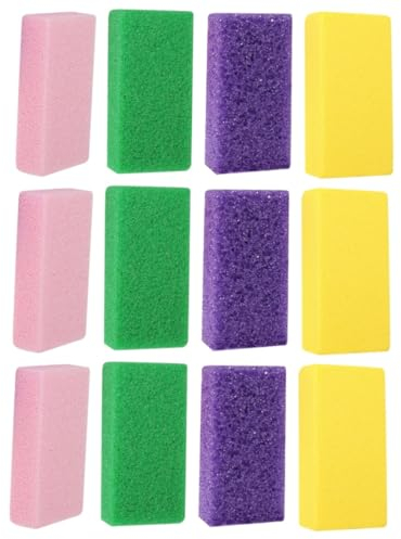 Healvian 12 Stück Bimsstein-Reibbrett Puffer Fußstein Hornhautentferner Natürlicher Entferner Abgestorbener Haut Für Füße Fußfeilen-Pads Peeling-Werkzeug Für Füße