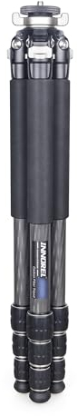 INNOREL KT254CF Trépied professionnel portable compact en fibre de carbone pour appareil photo numérique DSLR Support avec colonne centrale réglable Tube de 25,6 mm Charge maximale 15 kg